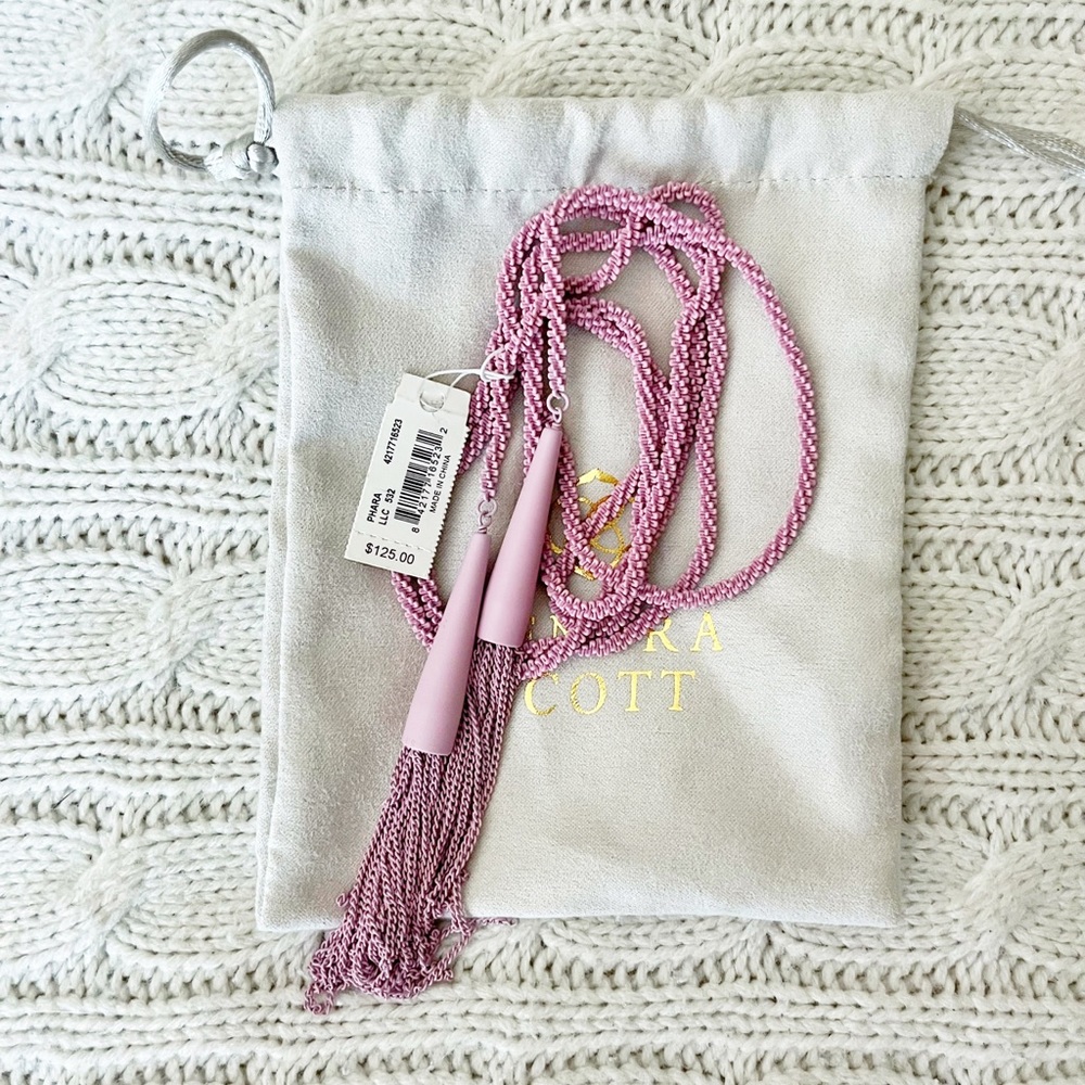 Nwt Kendra Scott phara necklace matte lilac